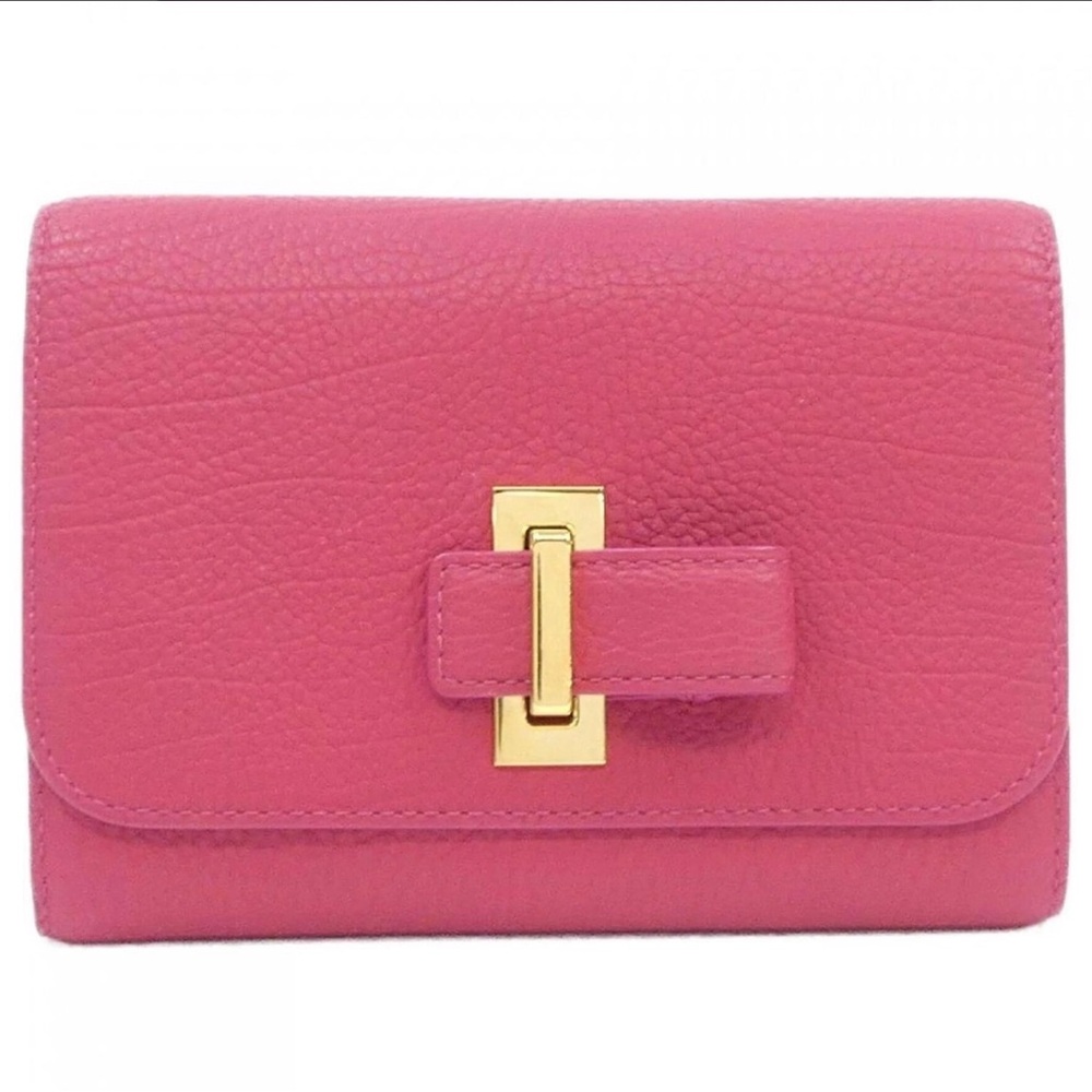 Delvaux Red Tri-Fold Wallet